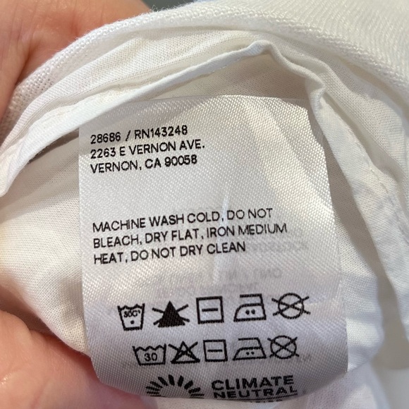 Reformation White 100% Linen Midi Skirt Size 6 Fully Lined Scallop Hem Summer - Picture 11 of 13